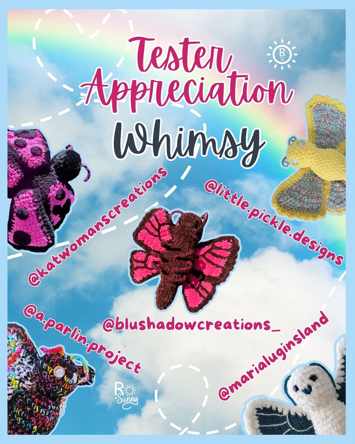 Whimsy the Butterfly, 3-in-1 Beginner Crochet Pattern (PDF Pattern ONLY, US Terminology)