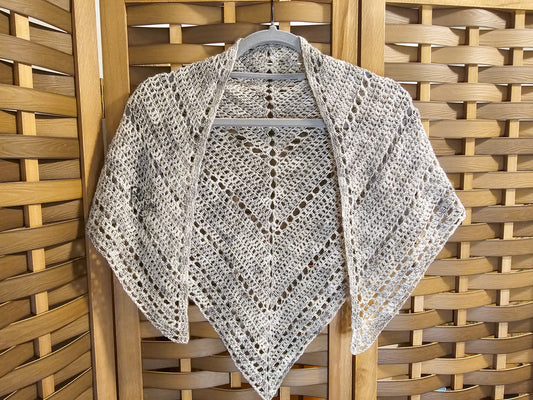 SALE! Crochet Shawlette/Scarf - 100% Wool