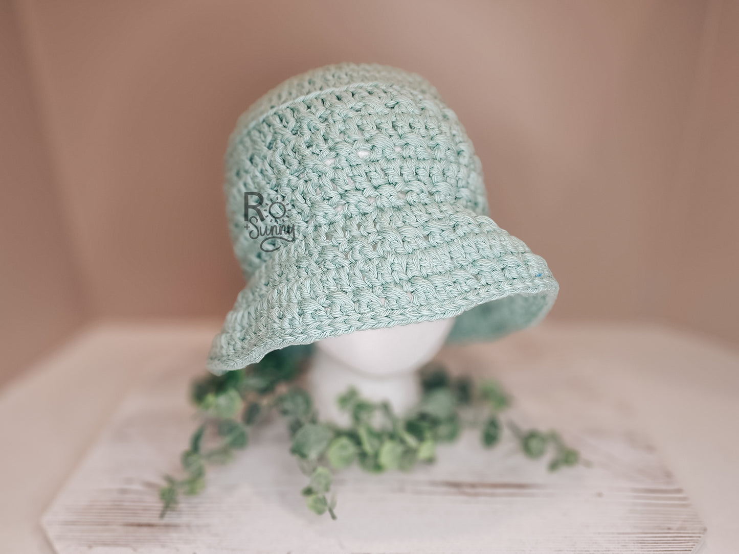 NEW! Crossed Stitch Crochet Bucket Hat - 100% Cotton