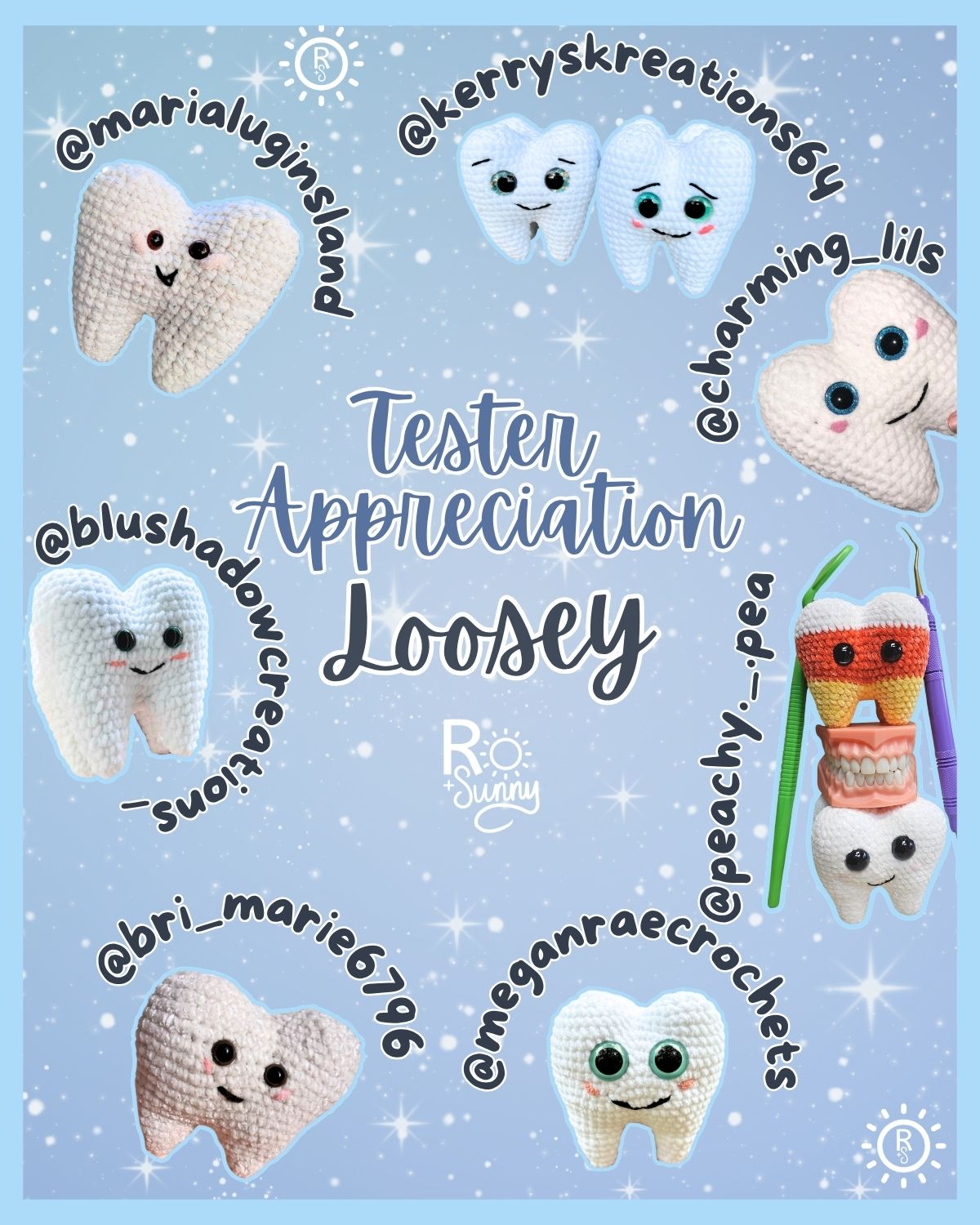 Loosey the Tooth, Crochet Pattern (PDF Pattern ONLY, US Terminology)